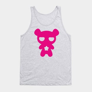 Magenta Lazy Bear (Cute and Pink) Tank Top